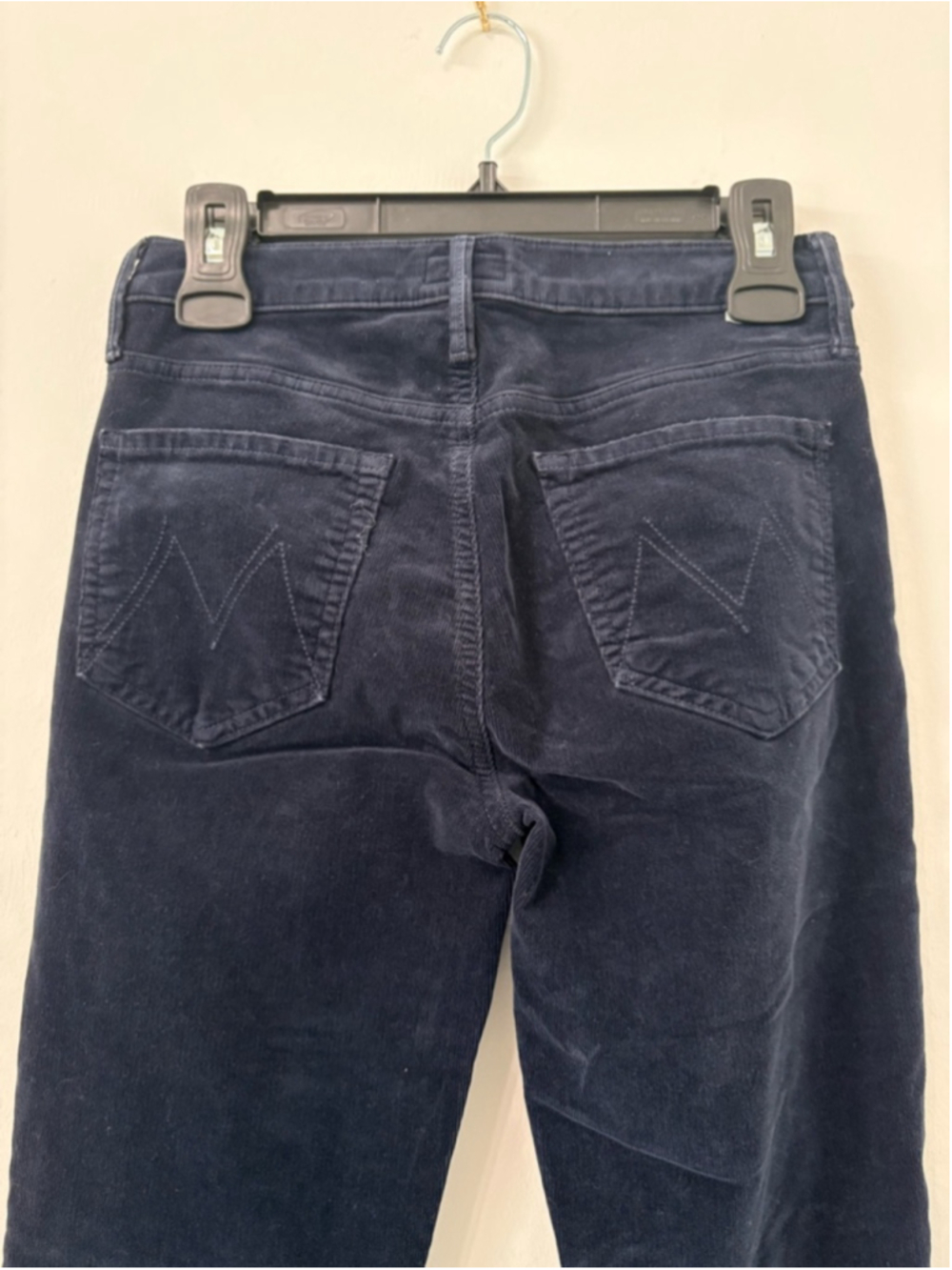 MOTHER Mid Rise Dazzler Ankle Fray Corduroy Sz 26 (14”W) Hopscotch Night Sky EUC - Picture 8 of 14